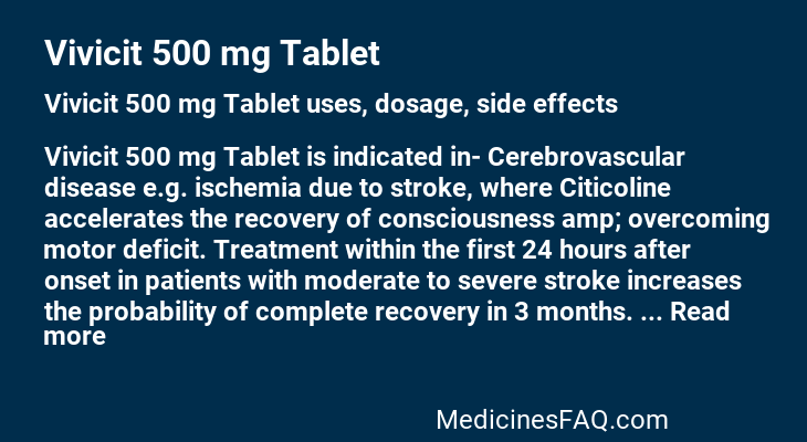 Vivicit 500 mg Tablet