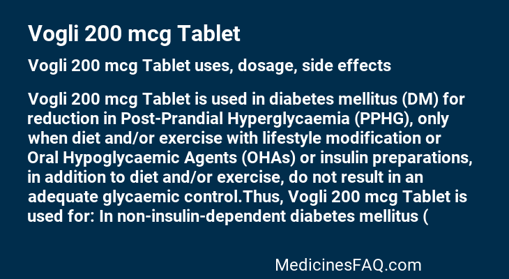 Vogli 200 mcg Tablet