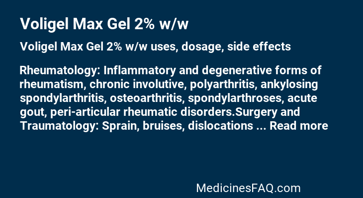 Voligel Max Gel 2% w/w