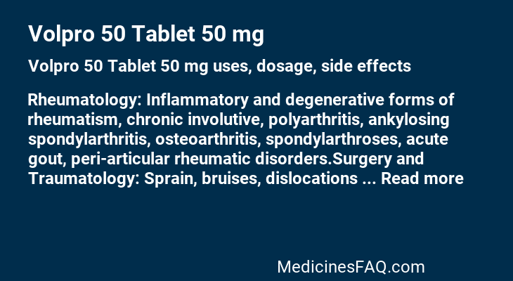 Volpro 50 Tablet 50 mg