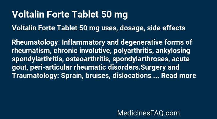 Voltalin Forte Tablet 50 mg