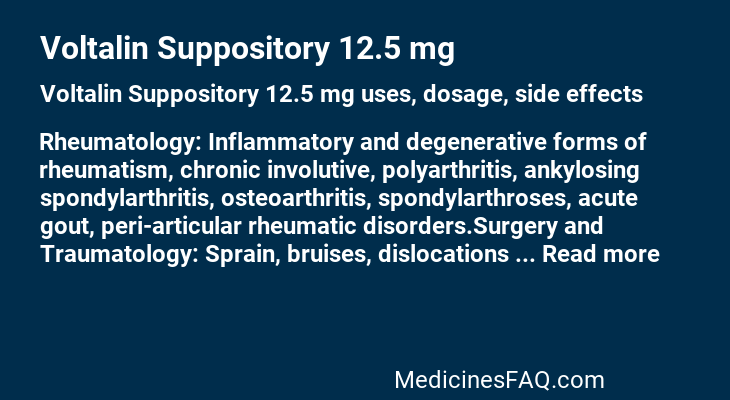 Voltalin Suppository 12.5 mg