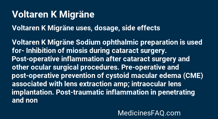 Voltaren K Migräne