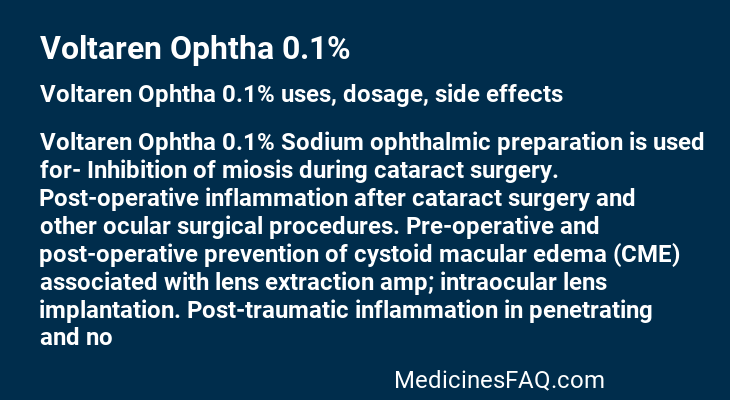 Voltaren Ophtha 0.1%