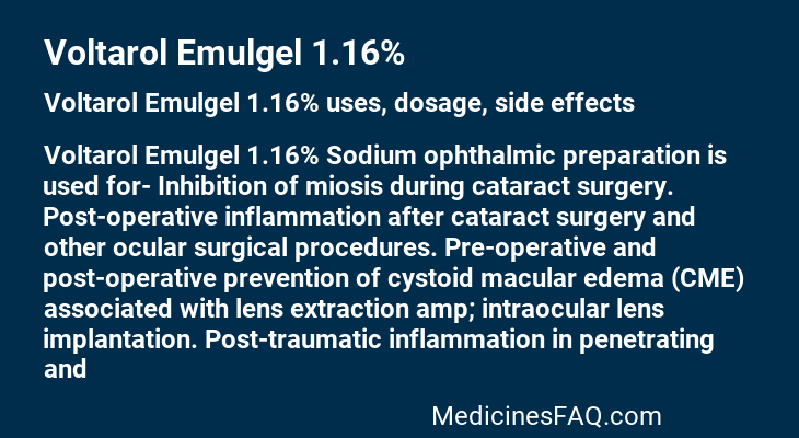 Voltarol Emulgel 1.16%