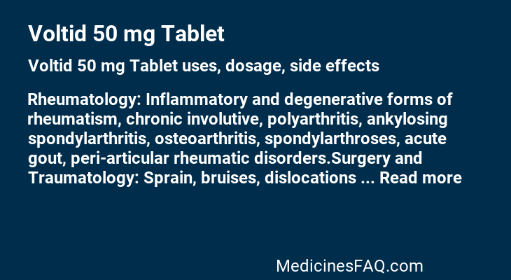 Voltid 50 mg Tablet