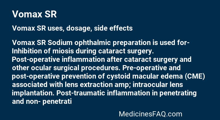Vomax SR