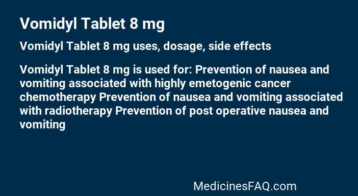 Vomidyl Tablet 8 mg