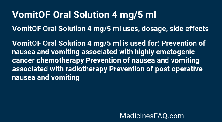 VomitOF Oral Solution 4 mg/5 ml