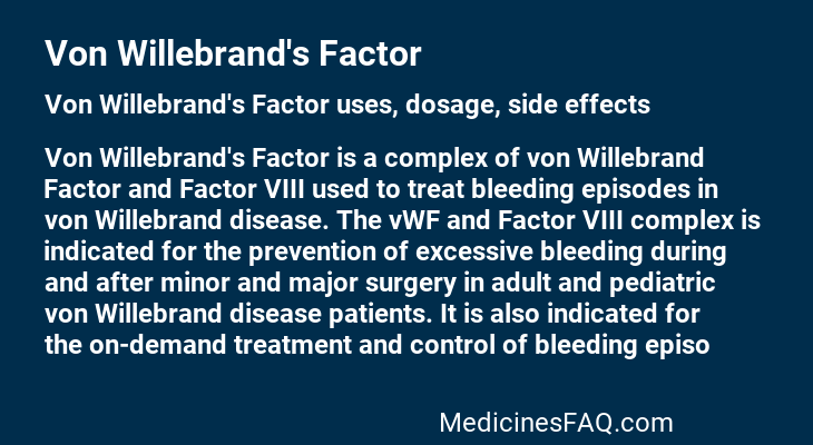 Von Willebrand's Factor