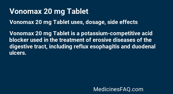 Vonomax 20 mg Tablet