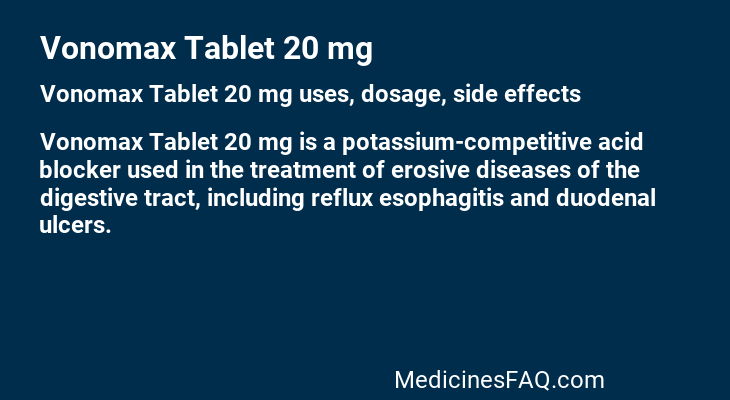 Vonomax Tablet 20 mg