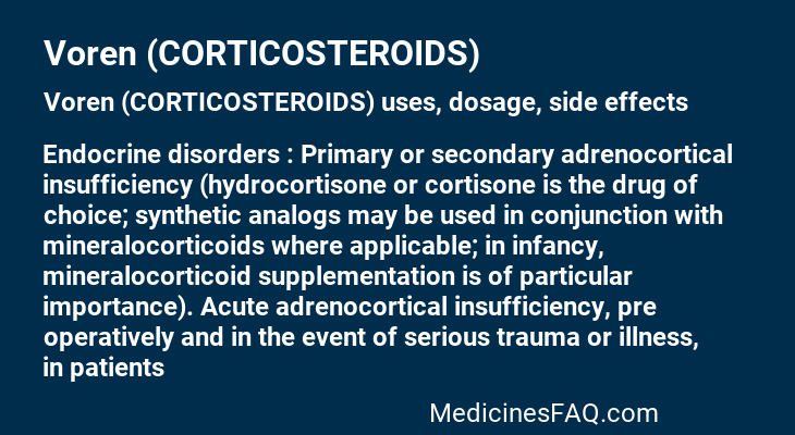 Voren (CORTICOSTEROIDS)