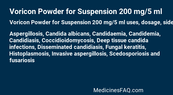 Voricon Powder for Suspension 200 mg/5 ml