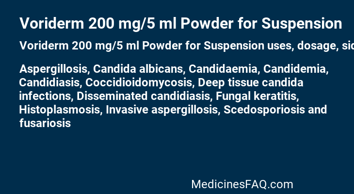 Voriderm 200 mg/5 ml Powder for Suspension