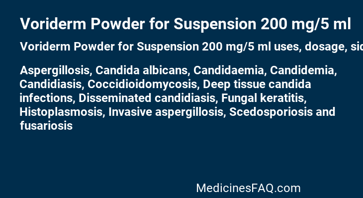 Voriderm Powder for Suspension 200 mg/5 ml