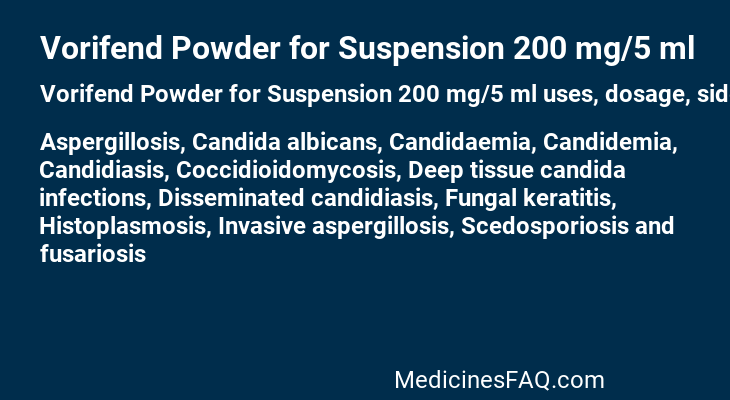 Vorifend Powder for Suspension 200 mg/5 ml