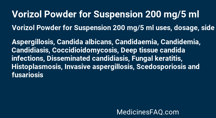 Vorizol Powder for Suspension 200 mg/5 ml