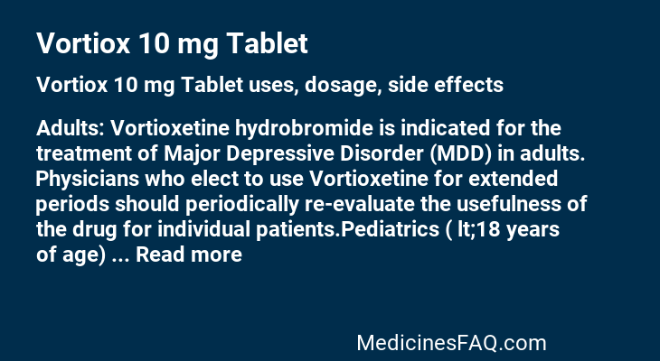 Vortiox 10 mg Tablet