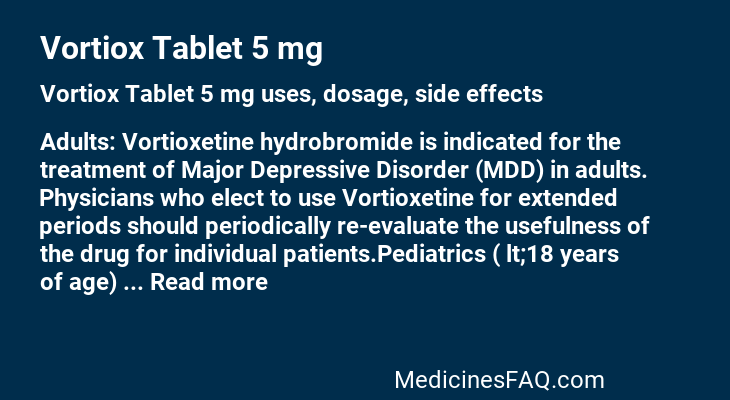 Vortiox Tablet 5 mg