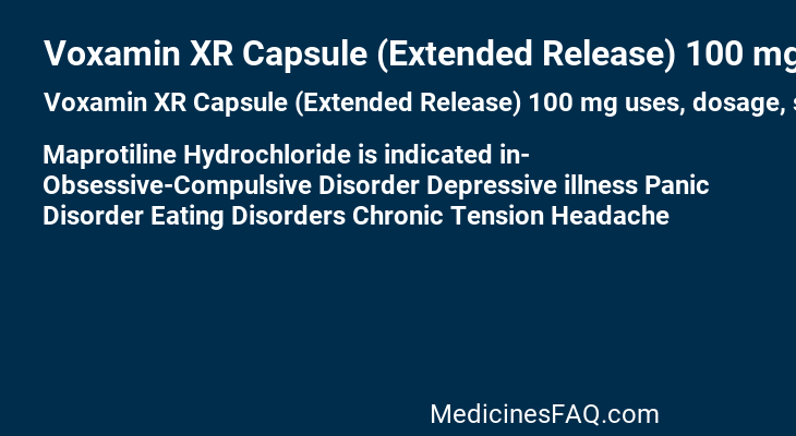 Voxamin XR Capsule (Extended Release) 100 mg