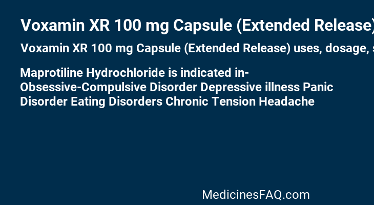 Voxamin XR 100 mg Capsule (Extended Release)