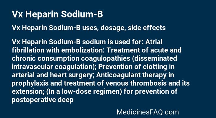 Vx Heparin Sodium-B