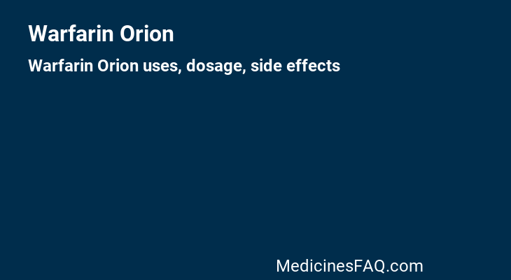 Warfarin Orion