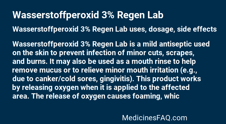 Wasserstoffperoxid 3% Regen Lab