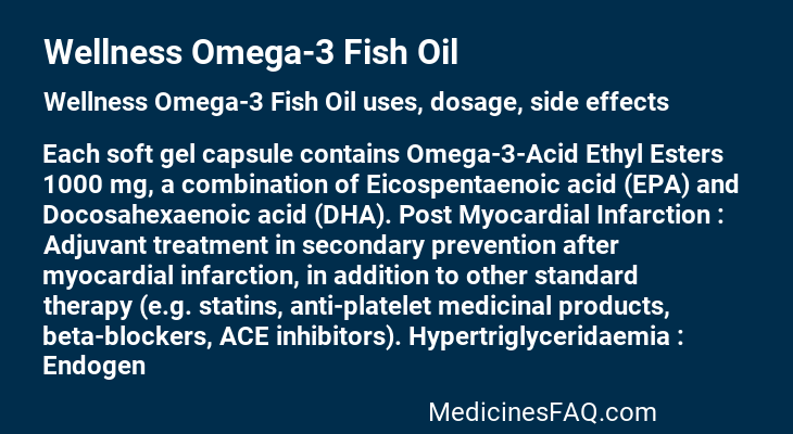 Wellness Omega-3 Fish Oil
