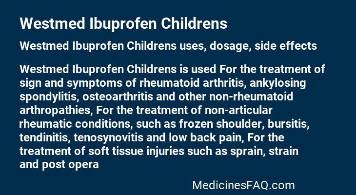 Westmed Ibuprofen Childrens