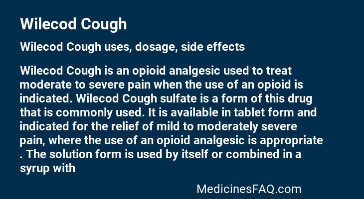 Wilecod Cough