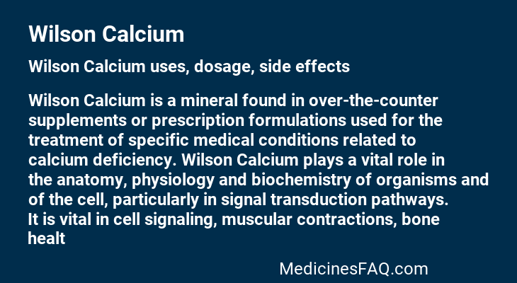 Wilson Calcium