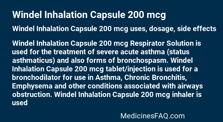 Windel Inhalation Capsule 200 mcg