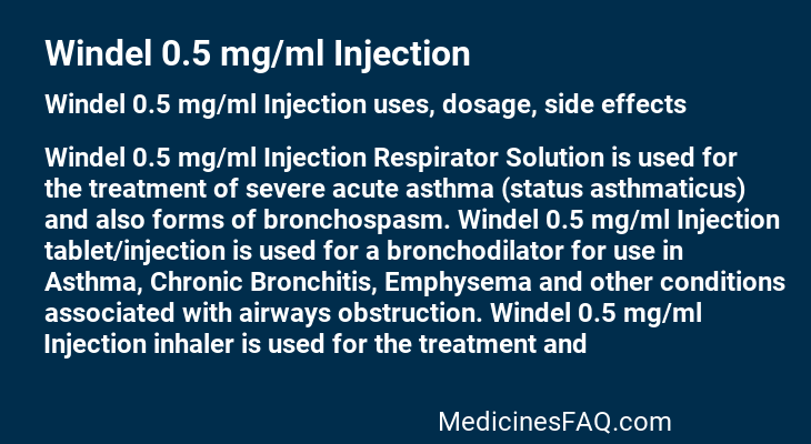 Windel 0.5 mg/ml Injection