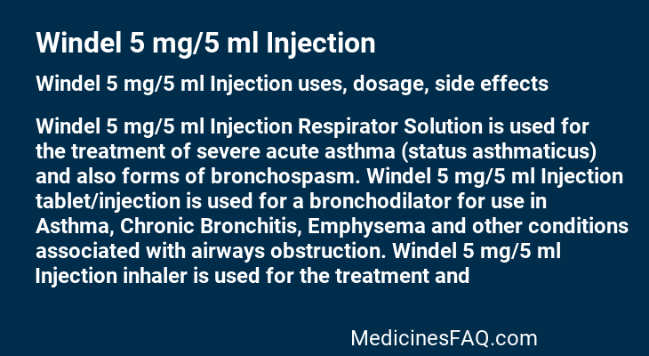 Windel 5 mg/5 ml Injection