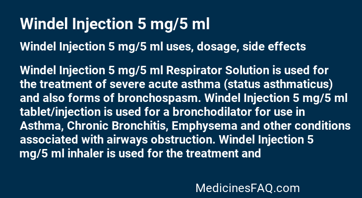 Windel Injection 5 mg/5 ml