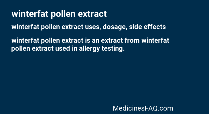 winterfat pollen extract