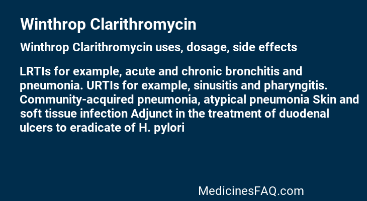 Winthrop Clarithromycin