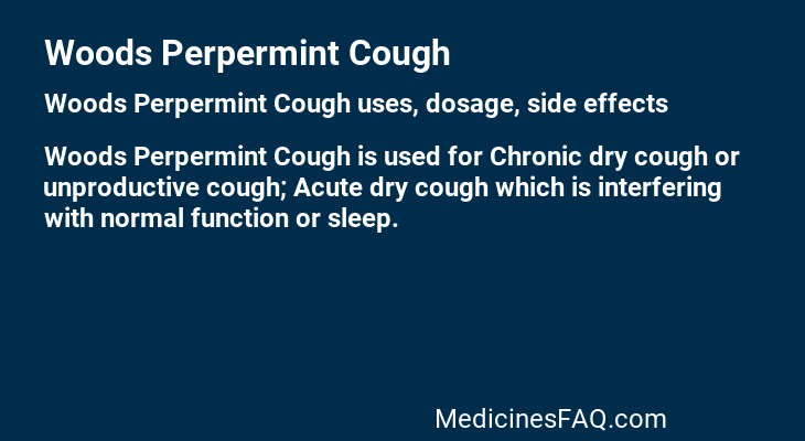 Woods Perpermint Cough