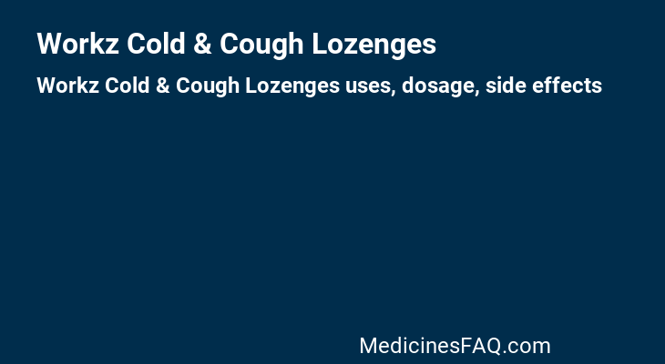 Workz Cold & Cough Lozenges