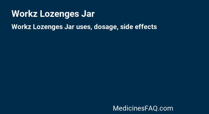 Workz Lozenges Jar