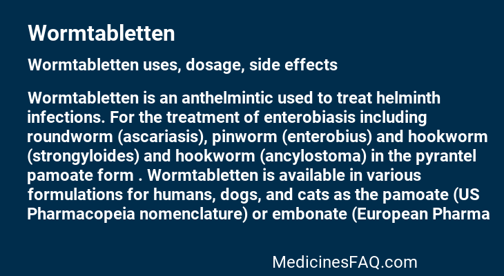 Wormtabletten