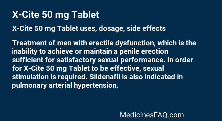 X-Cite 50 mg Tablet