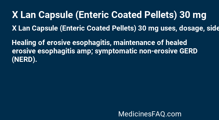 X Lan Capsule (Enteric Coated Pellets) 30 mg