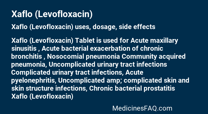 Xaflo (Levofloxacin)