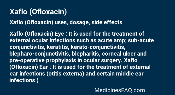 Xaflo (Ofloxacin)