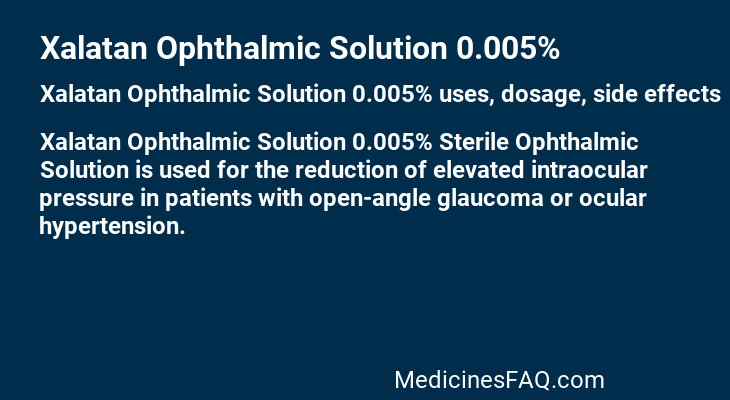 Xalatan Ophthalmic Solution 0.005%