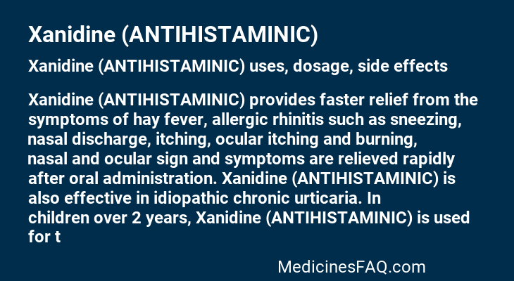 Xanidine (ANTIHISTAMINIC)