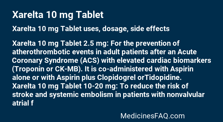 Xarelta 10 mg Tablet